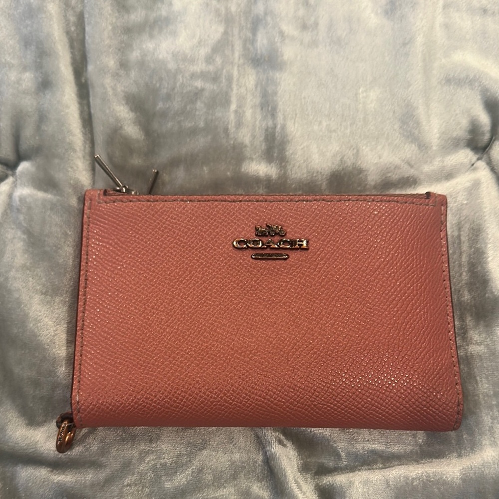 Coach Pink Leather Wristlet